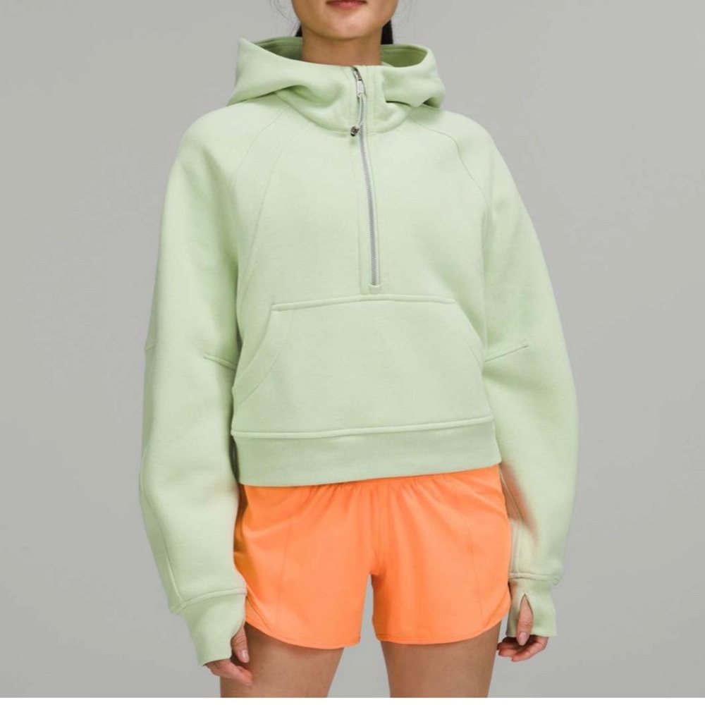 Lululemon Scuba Oversized Half Zip Hoodie Size M/L Creamy Mint